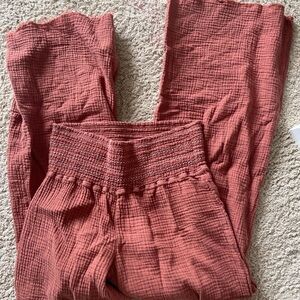 raw hem beachy pants flowy